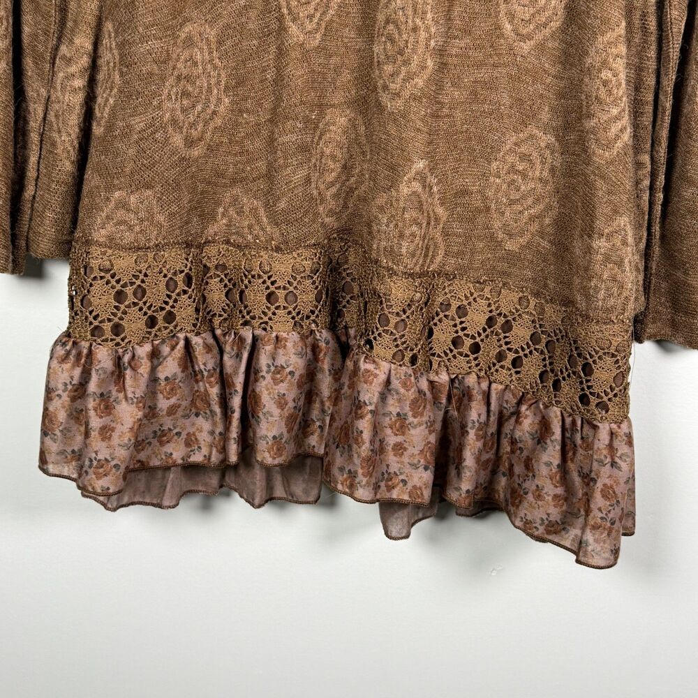 Pretty Angel Top Long Sleeve Fairy Romantic Lagenlook Lace Size M - Picture 5 of 8